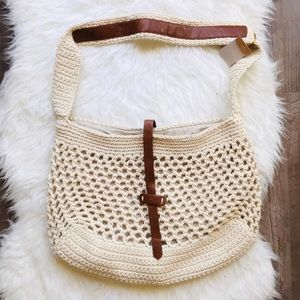 Francesca’s Boho Woven Bag Purse Natural